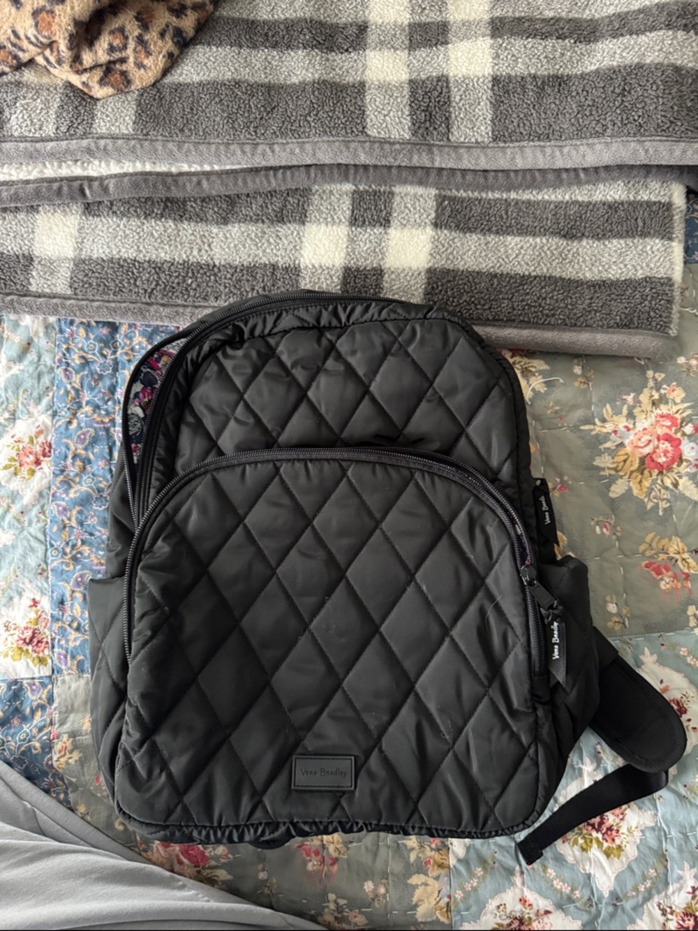 Vera Bradley Black Quilted Backpack